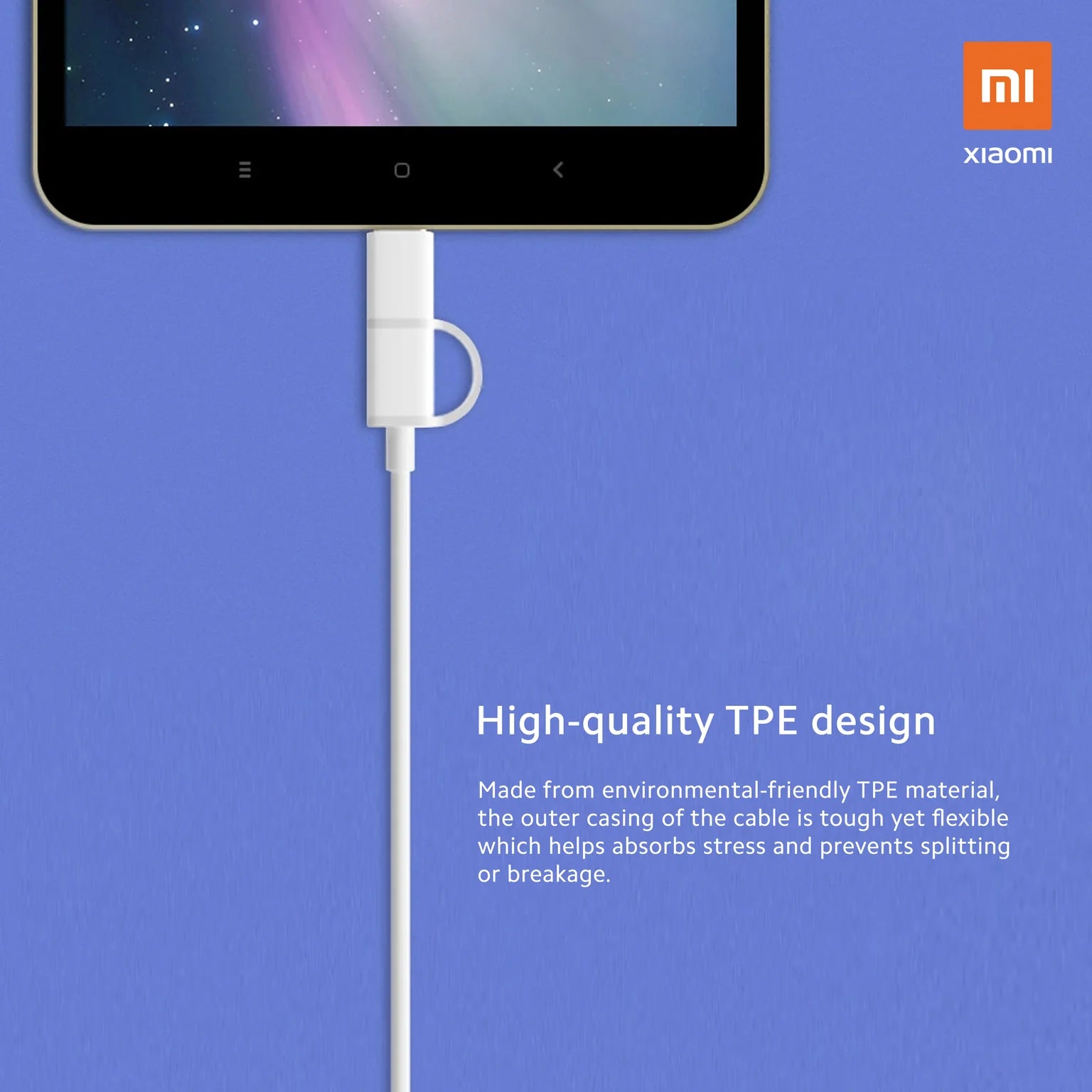 Mi 2-in-1 USB Cable (Micro USB to Type-C) 100cm