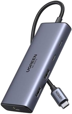 HUB Ugreen CM380 2xUSB C- HDMI/2xUSB 3.0/SD TF/USB C PD- pray
