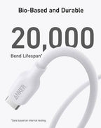 Anker 542 USB-C to Lightning Cable (Bio-Based 3ft)  - White