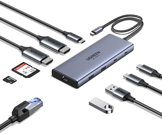 HUB Ugreen CM380 2xUSB C- HDMI/2xUSB 3.0/SD TF/USB C PD- pray