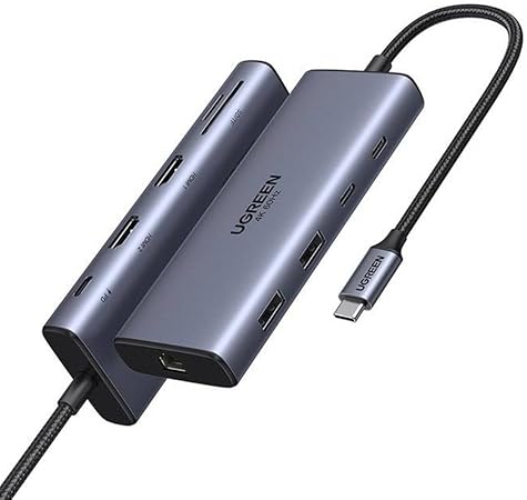 HUB Ugreen CM380 2xUSB C- HDMI/2xUSB 3.0/SD TF/USB C PD- pray