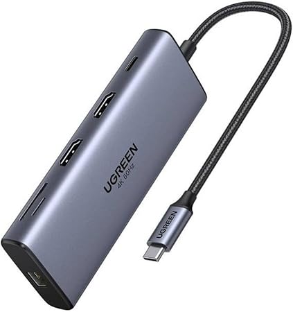 HUB Ugreen CM380 2xUSB C- HDMI/2xUSB 3.0/SD TF/USB C PD- pray