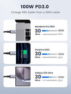 UGREEN USB-C to USB-C 2.0 100W Alu Case with Braid 3m