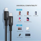 UGREEN USB-C TO LIGHTNING Fast Charging CABLE 2M Black
