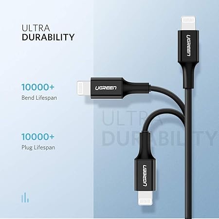 UGREEN USB-C TO LIGHTNING Fast Charging CABLE 2M Black