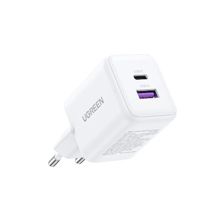 UGREEN X516 30W GaN Wall Charger 1x USB-A 1x USB-C White