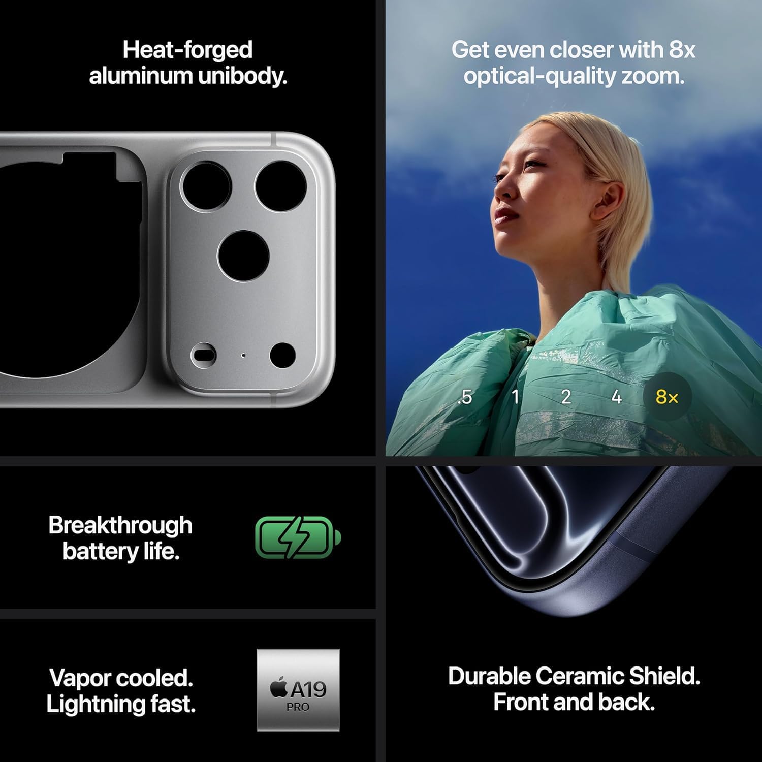 Apple iPhone 17 Pro Max (256 GB) - Silver with Face ID | Tax Paid | 2 Years Official Warranty