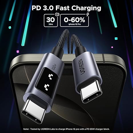 UGREEN Uno USB-C to USB-C PD Fast Charging Cable 5A Max 2m