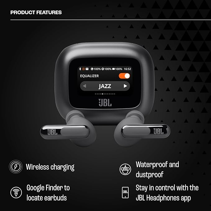 JBL Live Beam 3 - True Wireless Noise-Cancelling Closed-Stick Earbuds