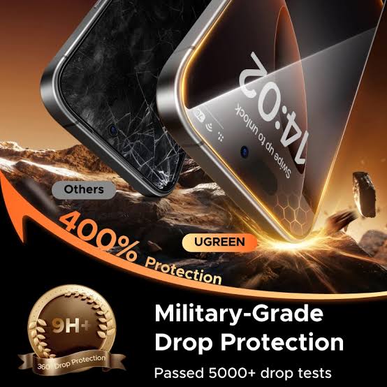 UGREEN HD Screen Protector with Frame for iPhone 15 Pro (2-Pack)