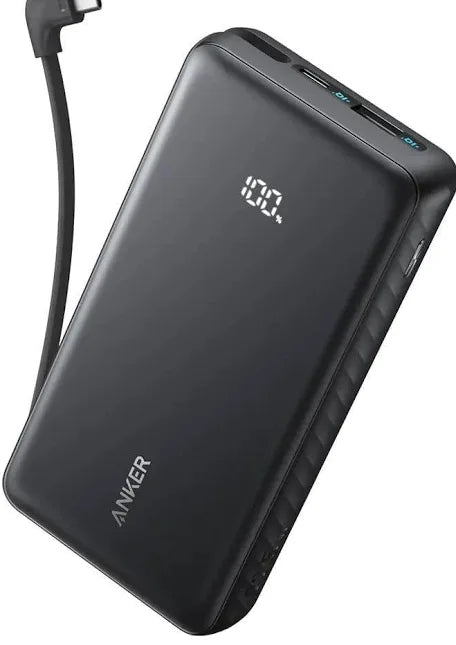 Anker Zolo Power Bank 10K 22.5W Built-In USB-C Cable Black