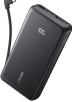 Anker Zolo Power Bank 10K 22.5W Built-In USB-C Cable Black
