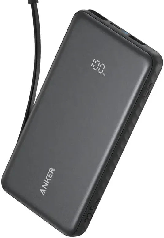 Anker Zolo Power Bank 10K 22.5W Built-In USB-C Cable Black
