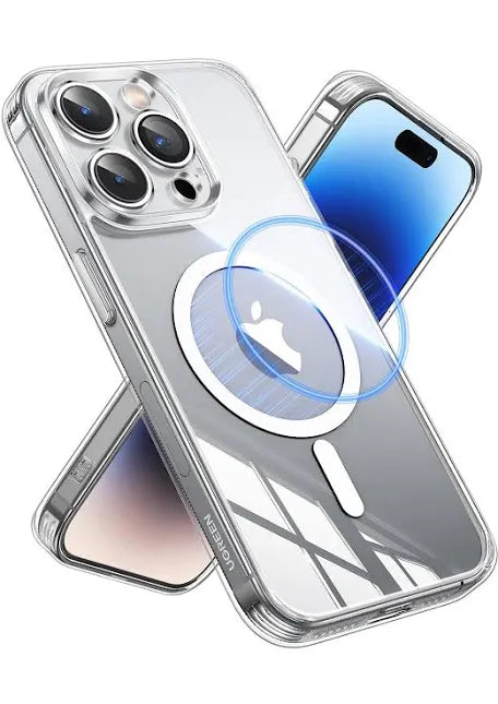 UGREEN Crystal Transparent Magnetic Protective Case for iPhone15 Pro 6.1-Inch (Clear)