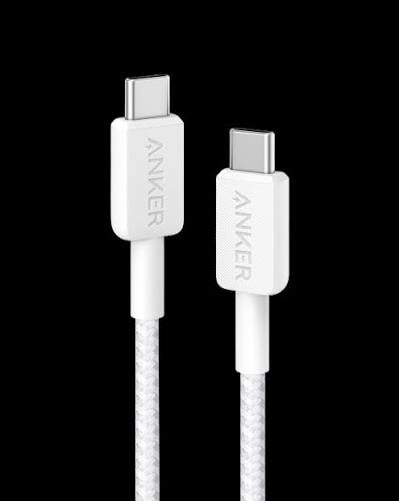 Anker 322 USB-C to USB-C Cable 3ft Braided B2B White