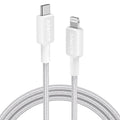 Anker 322 USB-C to Lightning Cable (3ft Braided)  - White