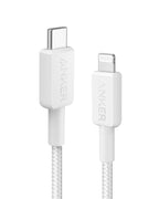 Anker 322 USB-C to Lightning Cable (3ft Braided)  - White