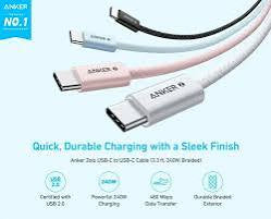 Anker Zolo USB-C to USB-C Cable 240W White