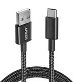 Anker Nylon USB-C to USB-A 2.0 Cable 6FT B2B - Black