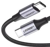 UGREEN USBC -to USB-C PD Fast Charging Cable 3A Max Gray Black 1m