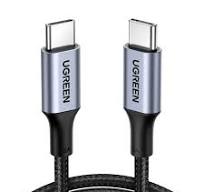 UGREEN USBC -to USB-C PD Fast Charging Cable 3A Max Gray Black 1m