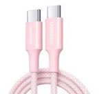 UGREEN USB-C to USB-C PD Fast Charging Cable 60W Max Pink 1m