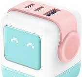 UGREEN CD361 Uno RG 65W 3Port- GaN Fast Charger Pink Blue