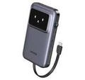 Ugreen Uno Power Bank USB-C and USB Ports with Built-in Cable 10000mAh 30WGray-