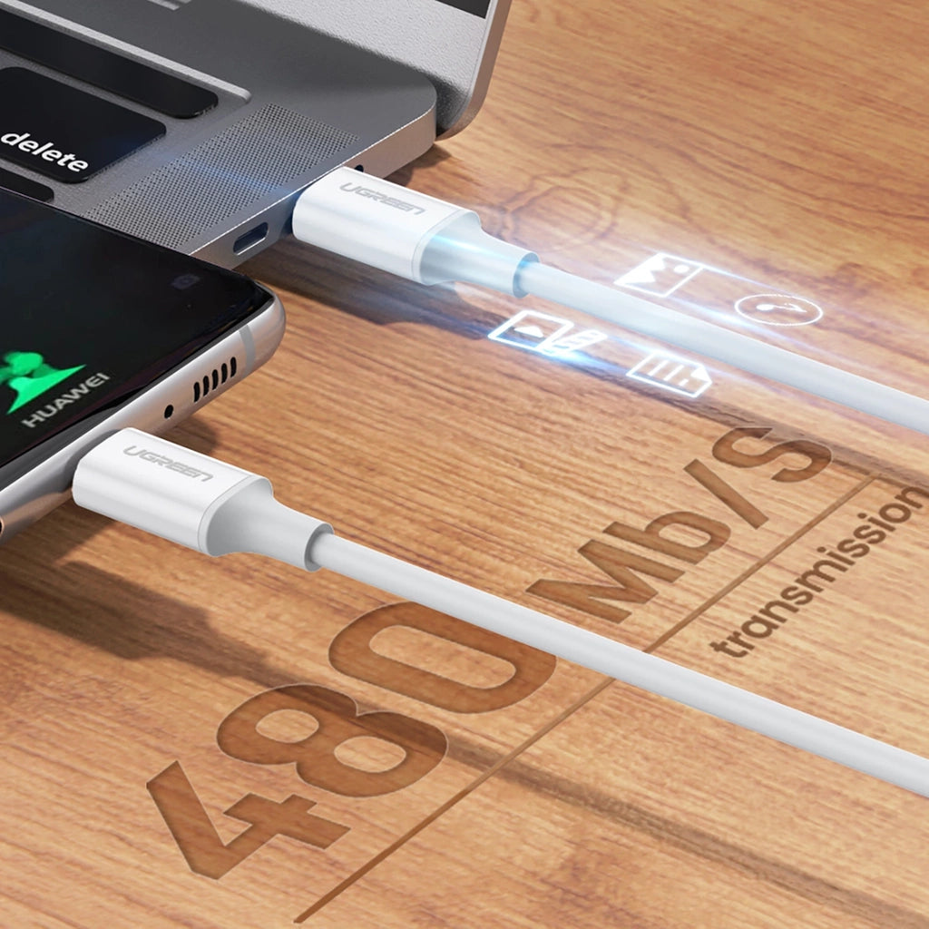 UGREEN USB 2.0 C M/M ABS Cover 1m (White) 60W