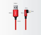 UGREEN Charging Cable Lightning 1M for iPhone Black Angle (90ø)