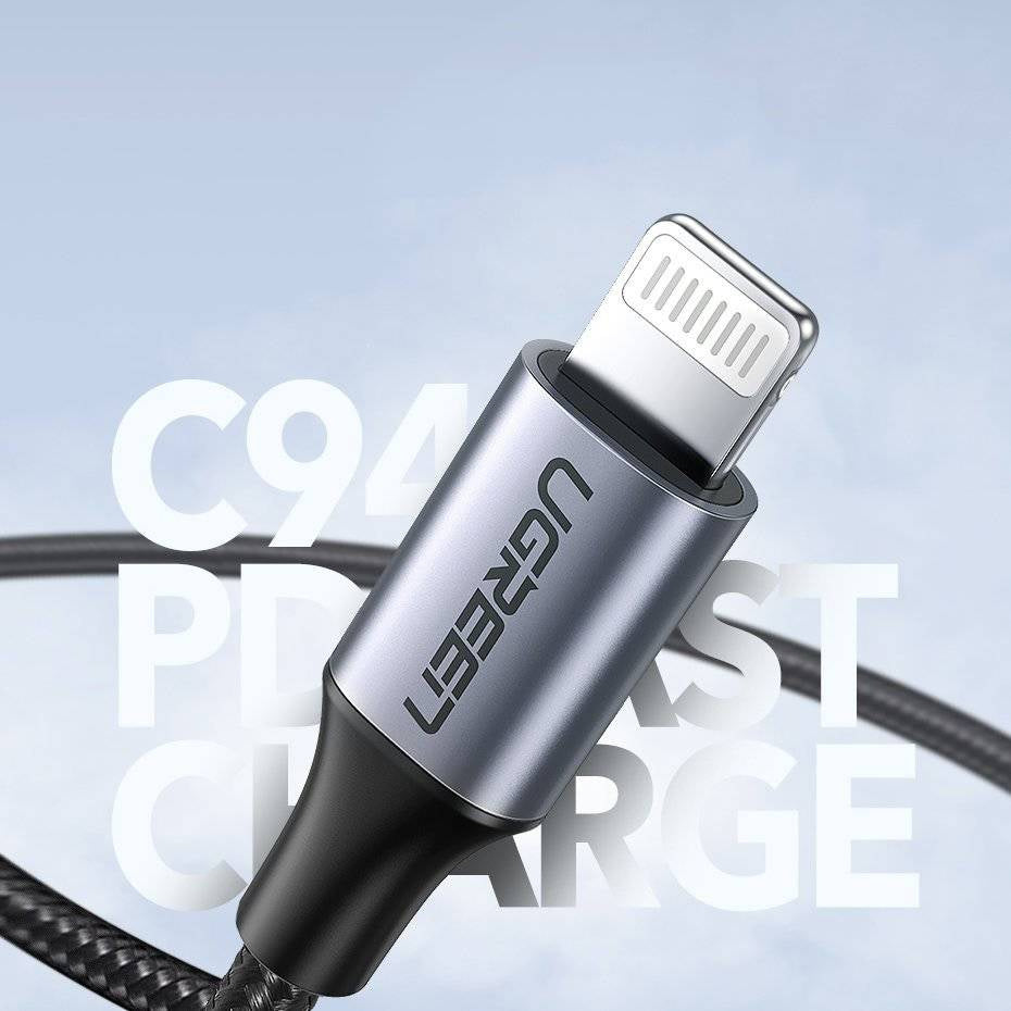 UGREEN USB-C TO LIGHTNING Fast Charging CABLE 1M Gray