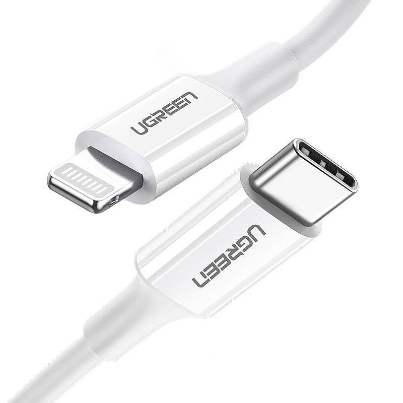 UGREEN USBC -to Lightning PD Fast Charging 3A Max White 1m