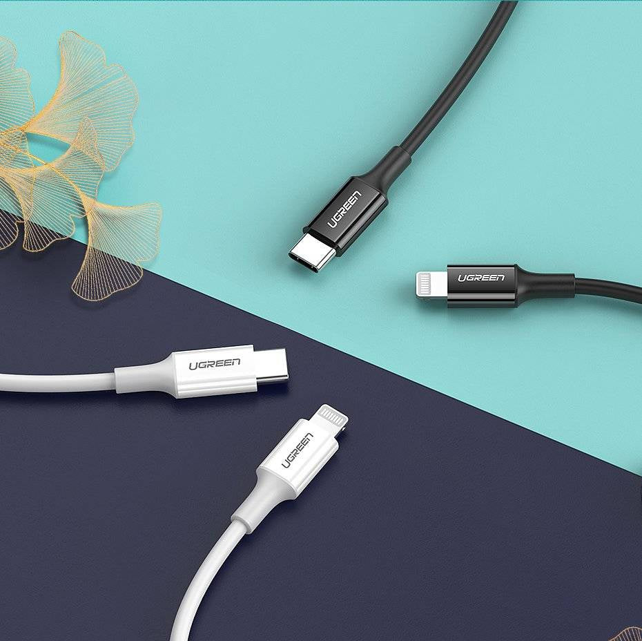 UGREEN USBC -to Lightning PD Fast Charging 3A Max White 1m