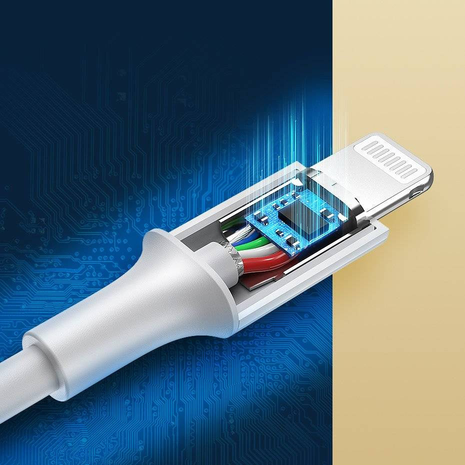 UGREEN USBC -to Lightning PD Fast Charging 3A Max White 1m