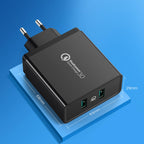 UGREEN 10216 CD161 36W Dual Port USB Fast Charger-Black