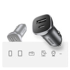 UGreen Car Charger Two Ports USB Port and PD Port 30WGray-