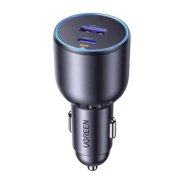 UGREEN Fast Car Charger 63W 2-Port USB-C/USB-A Gray