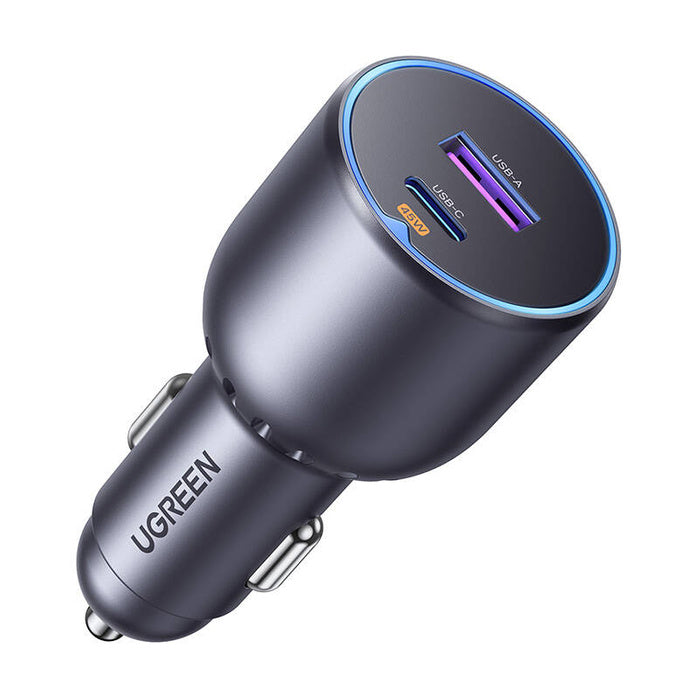 UGREEN Fast Car Charger 63W 2-Port USB-C/USB-A Gray