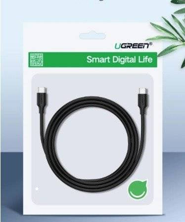 UGREEN USB-C to USB-C ROUND CABLE Fast 60W 1M BLACK