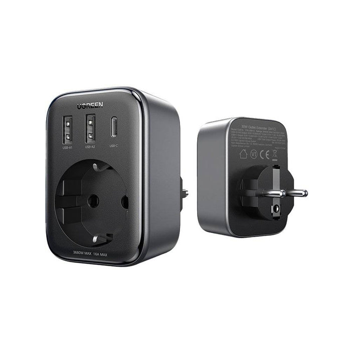 UGREEN Outlet Extender 4-in-1 30W Black