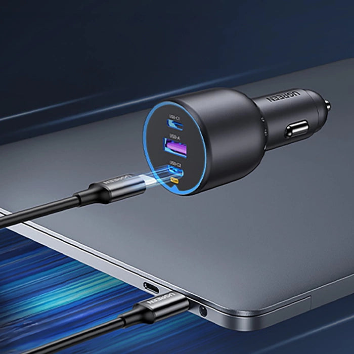 UGREEN 2x USB-C USB Car Charger 130W Black
