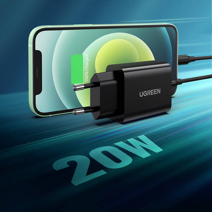 UGREEN Fast Charging Power Adapter with PD 20W EU (Black)