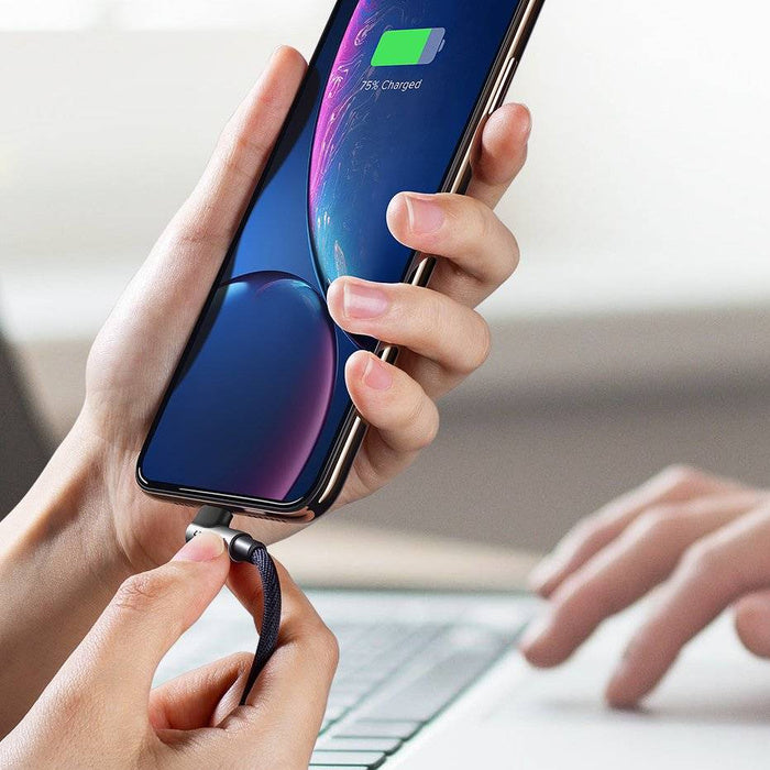 UGREEN Charging Cable Lightning 1M for iPhone Black Angle (90ø)