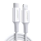 UGREEN USBC -to Lightning PD Fast Charging 3A Max White 1m