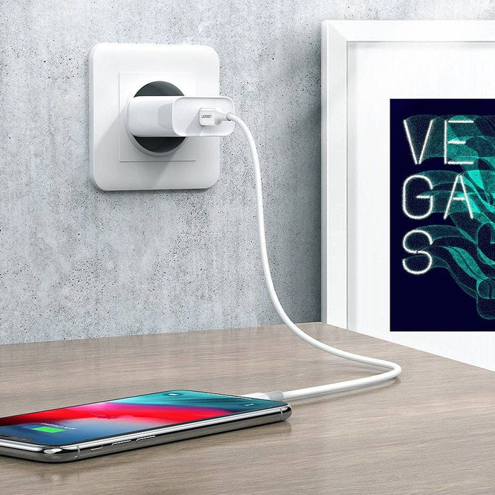 UGREEN USBC -to Lightning PD Fast Charging 3A Max White 1m