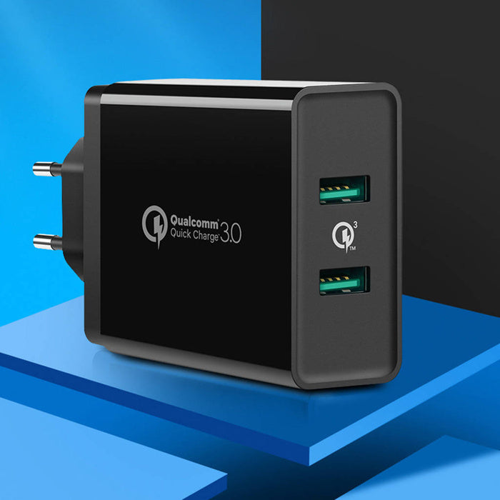 UGREEN 10216 CD161 36W Dual Port USB Fast Charger-Black