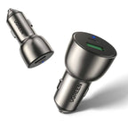 UGREEN CD213 52.5W USB+PD Car Charger Dark Gray