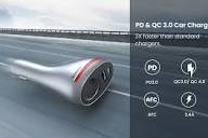 UGREEN CD204 Car Charger With Cigarette Lighter Expansion Port USB/ USB-C 84W Gray